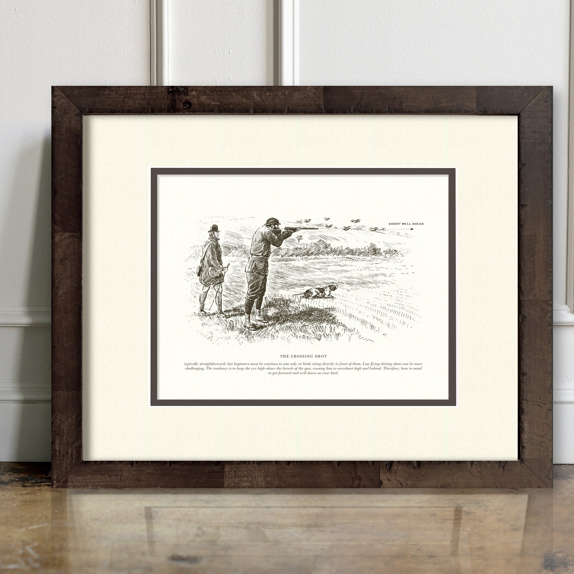 Sport Shooting Illustrations - The Crossing Shot - room mockup