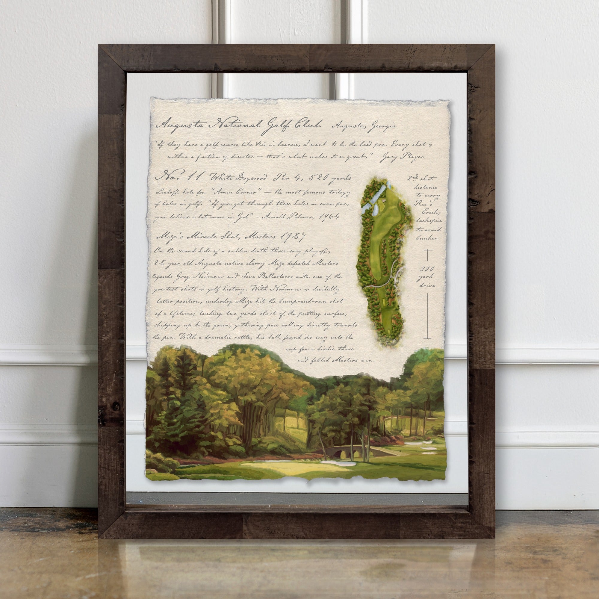 Illustrated Golf Course Studies - Augusta No. 11 - room mockup