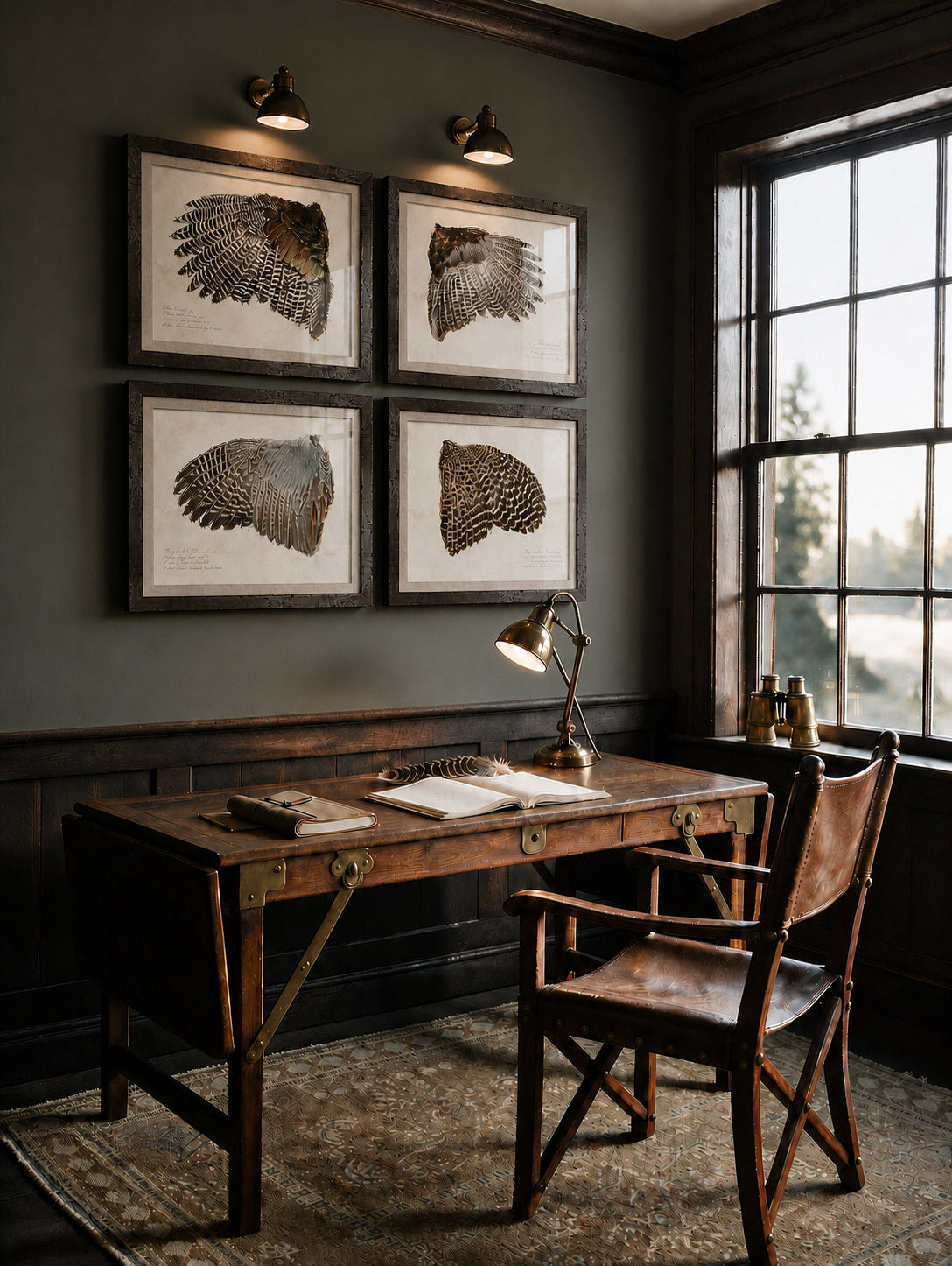 Illustrated Game Bird Wings - Ring-Necked Pheasant Hen
