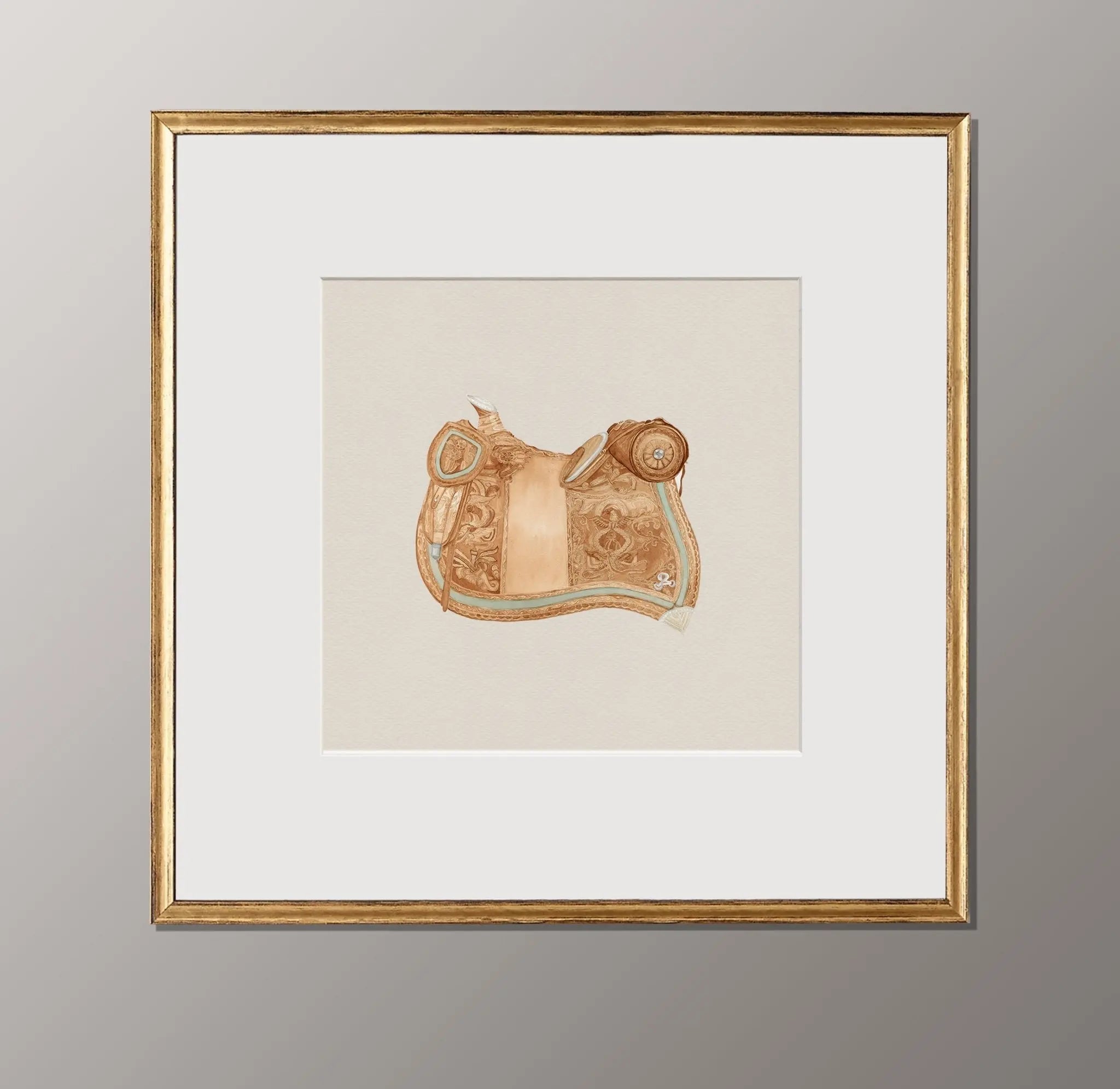 Vintage Equestrian Watercolors: American Saddles - Emblem Atelier