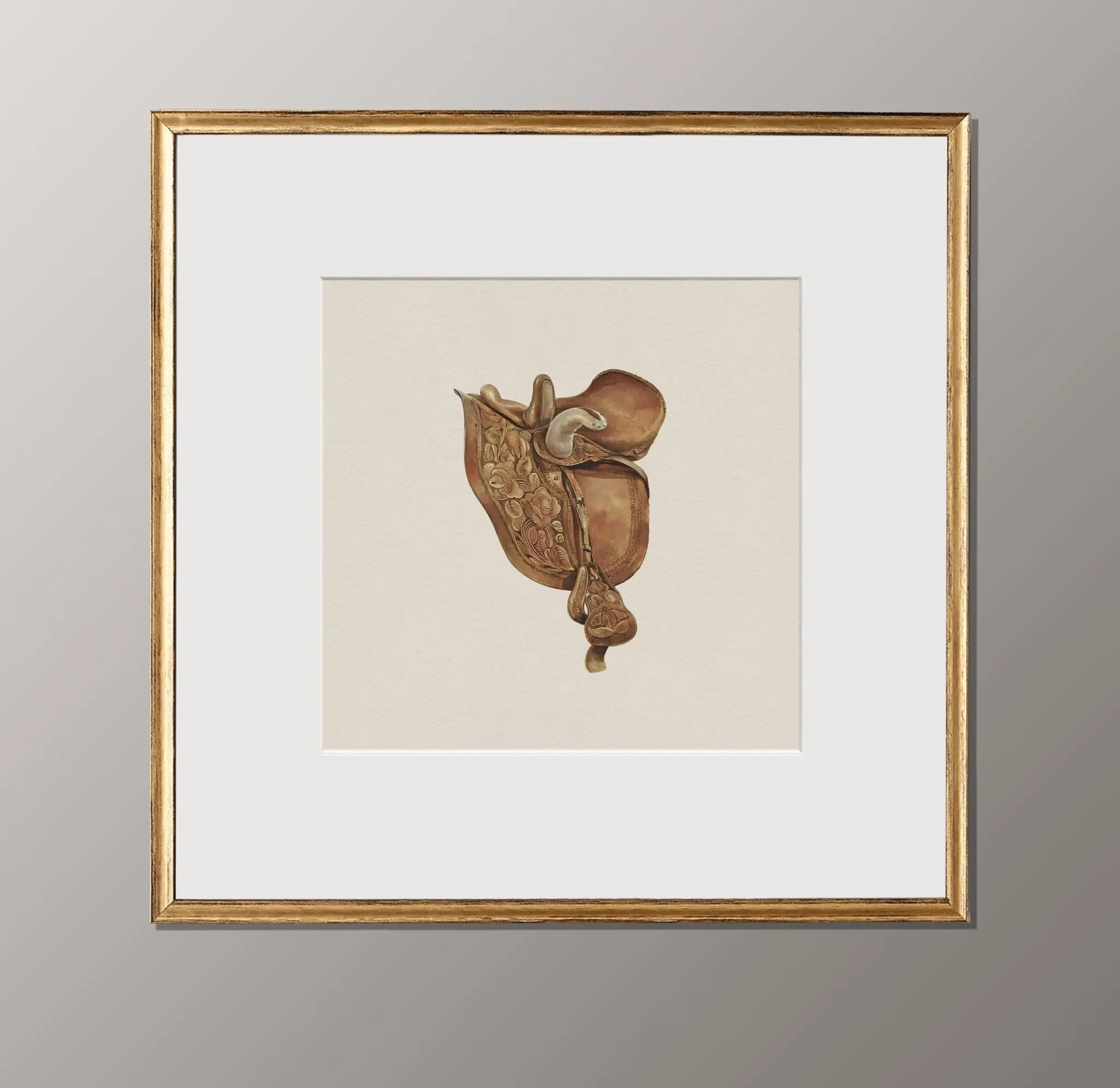 Vintage Equestrian Watercolors: American Saddles - Emblem Atelier