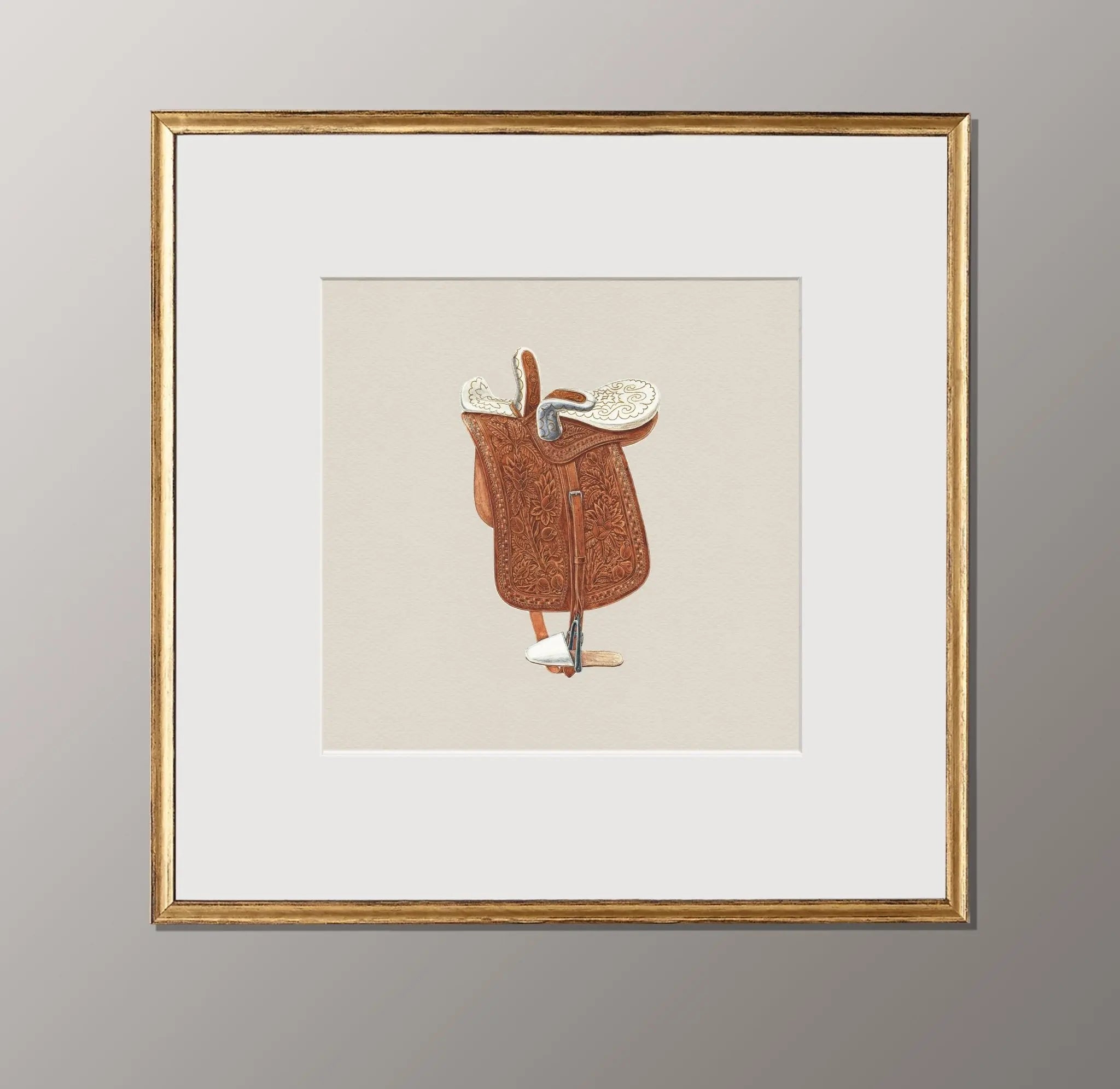 Vintage Equestrian Watercolors: American Saddles - Emblem Atelier