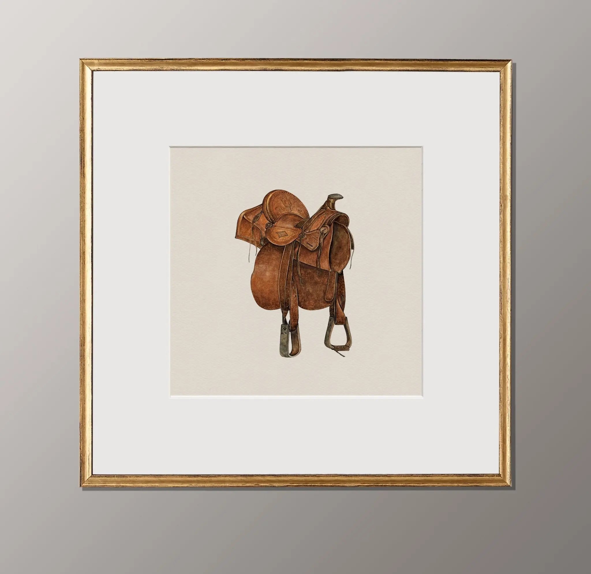 Vintage Equestrian Watercolors: American Saddles - Emblem Atelier